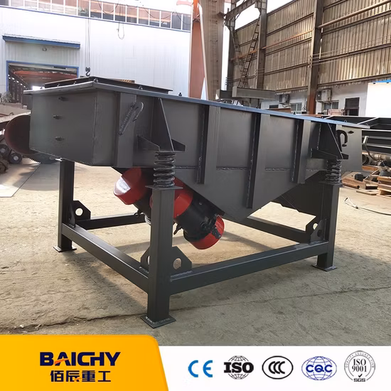 Industrial Sand Sifting Silica Sand Gravel Vibrating Screen Mining Linear Sieve Machine