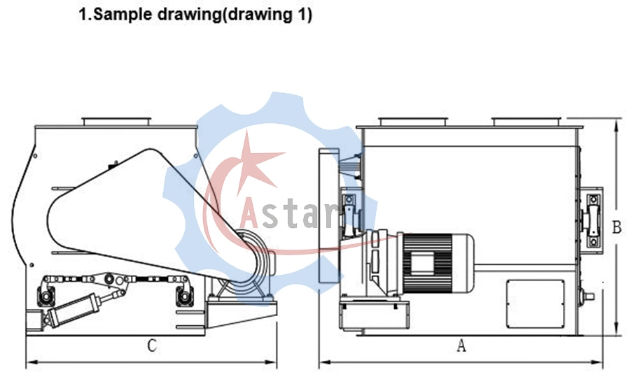 Industrial Use Double Shaft Paddle Animal Poultry Feed Mixers Price