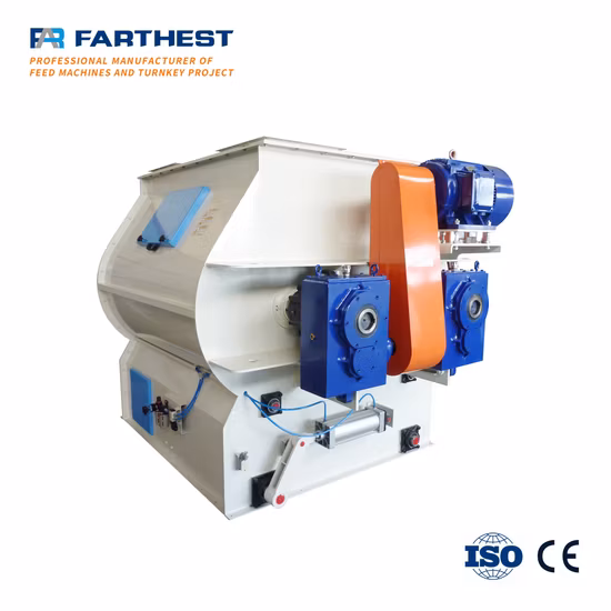 Mezclador eléctrico del eje del doble del molino de la alimentación animal de la venta caliente