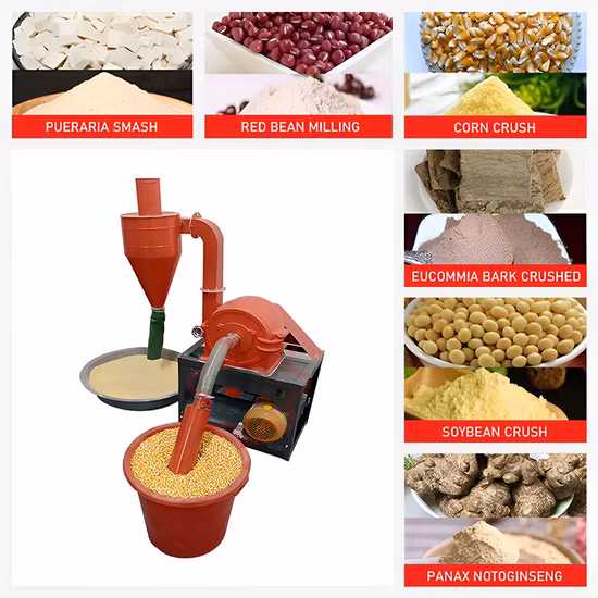 Máquinas de alimentación de molino de martillo de cáscara de arroz de hierba de grano para la producción de piensos